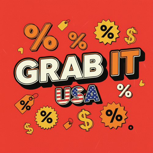GrabIt USA Logo - Grab komplett weiß